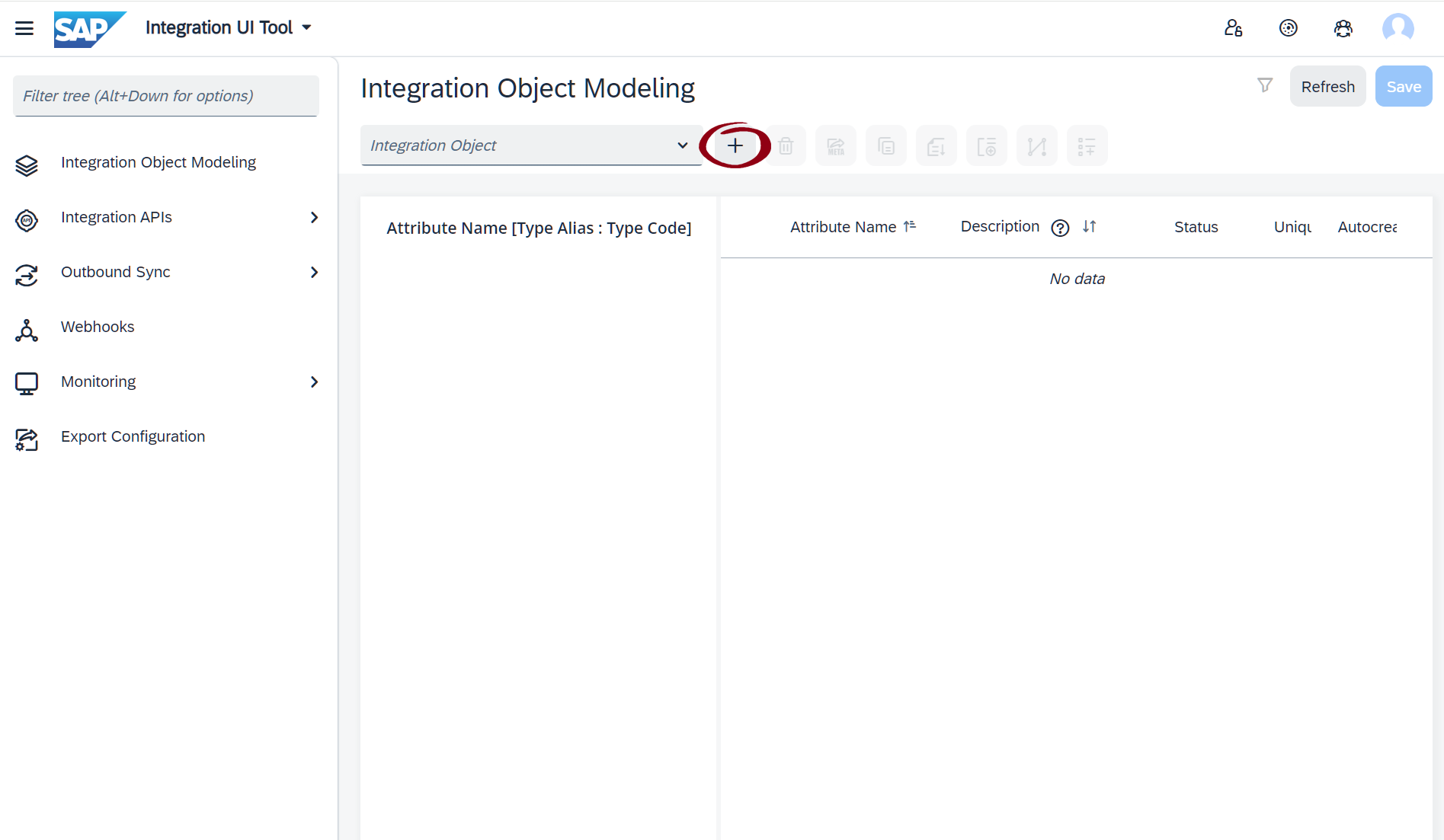 Create new Integation Object